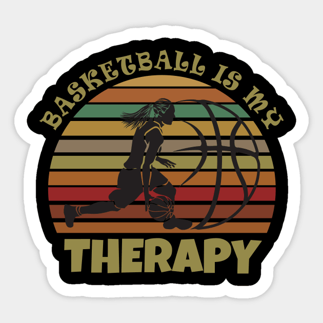 Basketball is my therapy Sticker by Work Memes